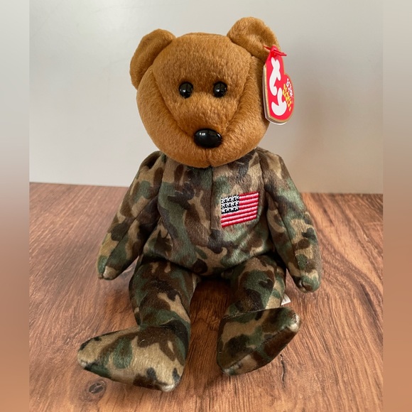 3 FOR $25: Authentic TY Beanie Babies Hero the Bear, 2003. NWT - Picture 1 of 3